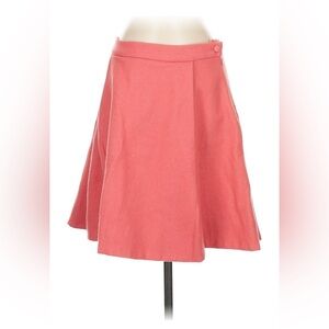 Rachel Antonoff Vibrant Coral A-Line Skirt